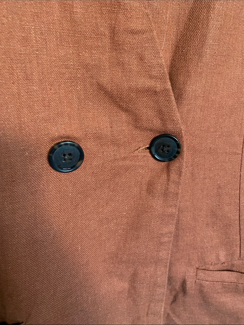 Simons Rust Orange Linen-Blend Jacket - Picture 6 of 17